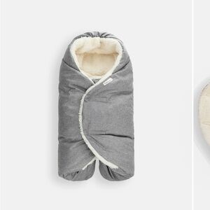 Cozy Gray Baby Swaddle Blanket